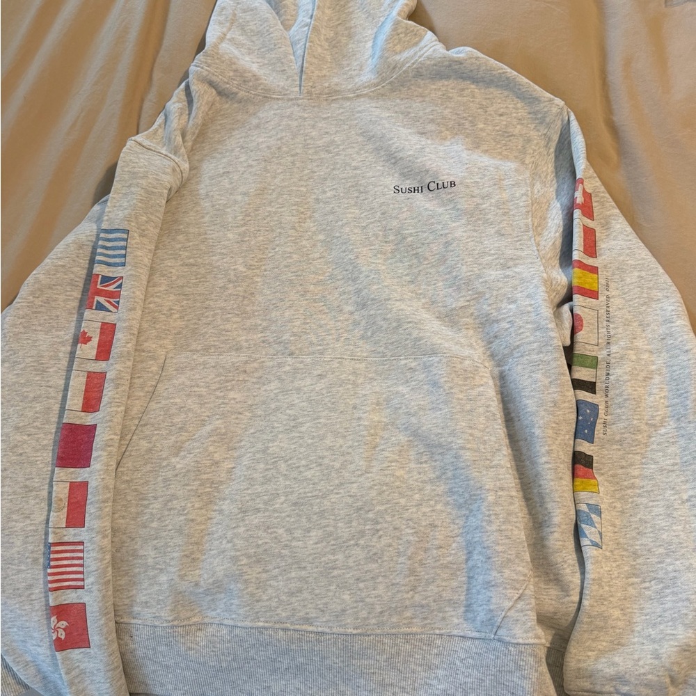 Stampd Light Gray Sushi Club Hoodie Limited Edition by Nobu